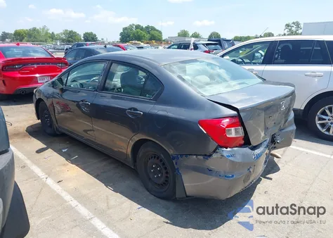 2012 Honda Civic Lx из США, поврежденный, VIN 2HGFB2F56CH306379